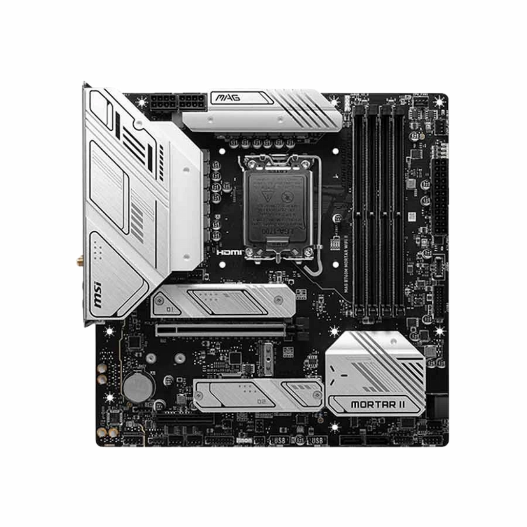 MSI MAG  B760M Mortar II (Wi-Fi 6E)  Intel 14th, 13th, and 12th Gen Gaming Motherboard