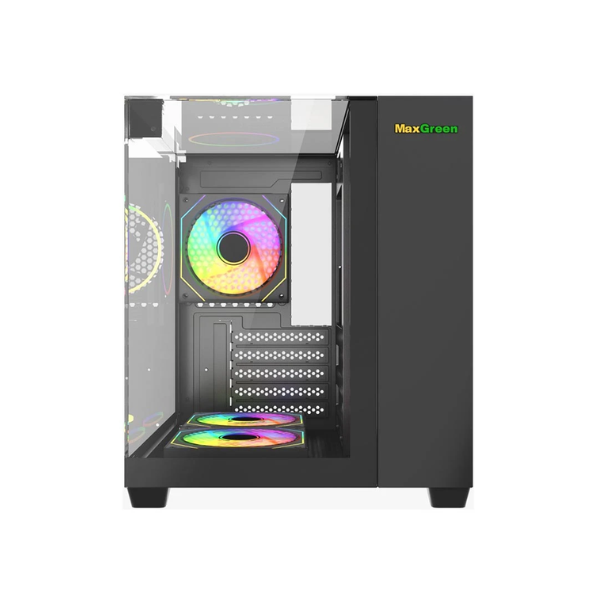 MaxGreen S275-33 Mid-Tower M-ATX Casing With MaxGreen M57 ARGB Fan