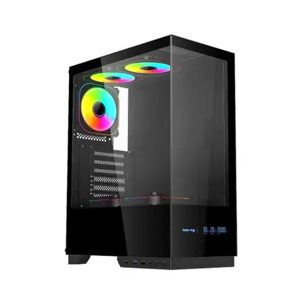 Value Top AUNIX 80F3D Mid Tower ATX Gaming Casing With Temperature Display Value Top AUNIX 80F3D Mid Tower ATX Gaming Casing With Temperature Display