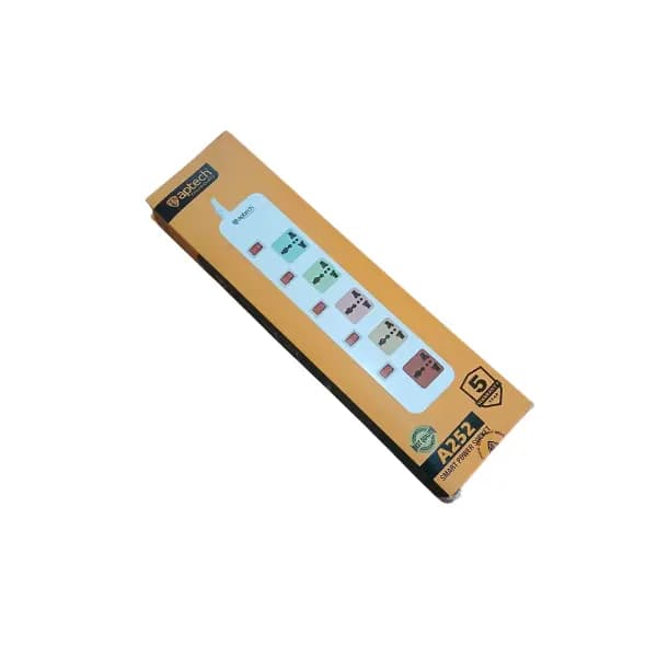 Aptech A252 5 Port 2 Pin 2500W 10A 5 Meter Power Strip Aptech A252 5 Port 2 Pin 2500W 10A 5 Meter Power Strip