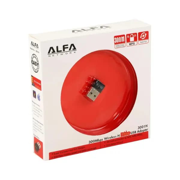 ALFA 3001N 300 Mbps WiFi Pico USB Adapter ALFA 3001N 300 Mbps WiFi Pico USB Adapter