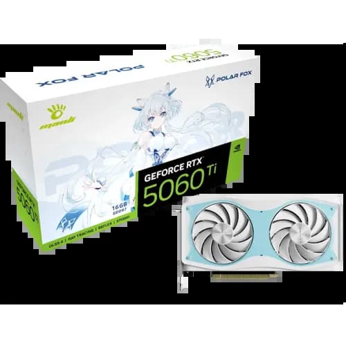 Manli Polar Fox GeForce RTX5060 Ti OC 16GB GDDR7 Twin Cooler Graphics Card