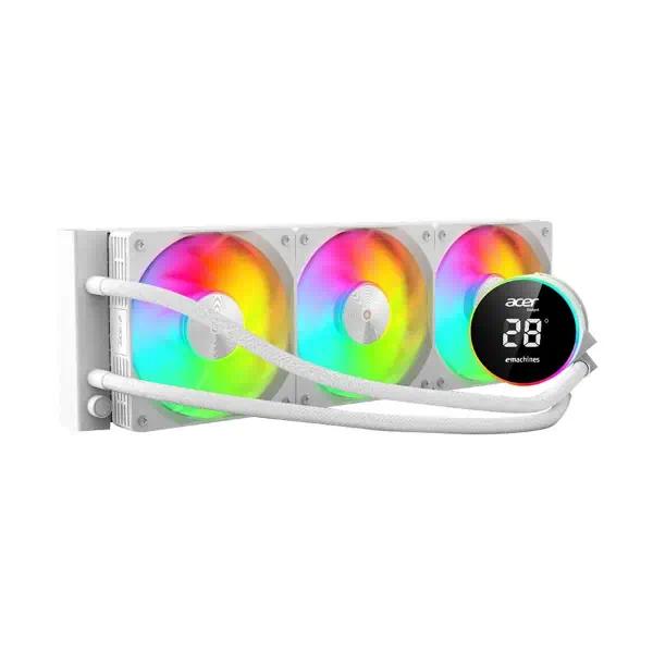 Acer AC360YN ARGB 360mm AIO White Liquid CPU Cooler With Temparature Display Acer AC360YN ARGB 360mm AIO White Liquid CPU Cooler With Temparature Display