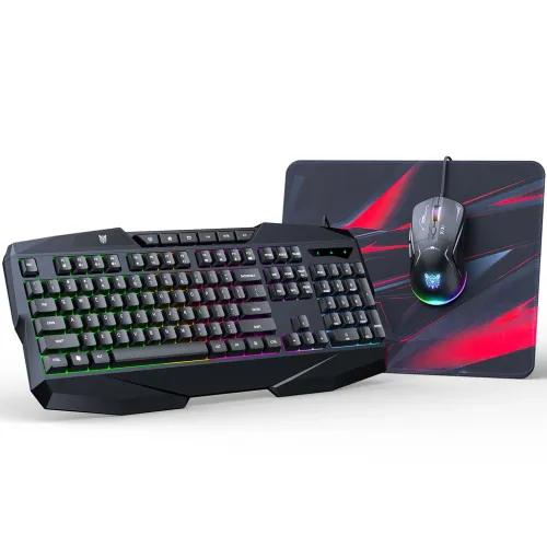Onikuma TZ3006 3 in 1 RGB Wired Black Membrane Gaming Keyboard, Mouse & Mouse Pad Combo Onikuma TZ3006 3 in 1 RGB Wired Black Membrane Gaming Keyboard, Mouse & Mouse Pad Combo