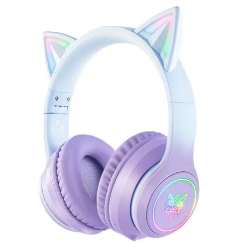 Onikuma B90 RGB Bluetooth Wireless Purple Gaming Headphone