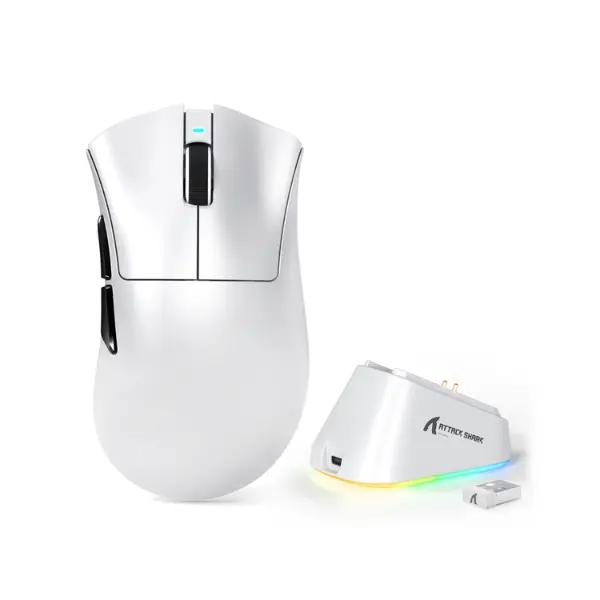 Attack Shark V3 Pro Ultra-Light Tri Mode Gaming Mouse with Charging Dock Attack Shark V3 Pro Ultra-Light Tri Mode Gaming Mouse with Charging Dock