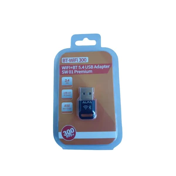 ALFA SW 01 Premium 300 Mbps WiFi BT 5.4 USB Adapter ALFA SW 01 Premium 300 Mbps WiFi BT 5.4 USB Adapter