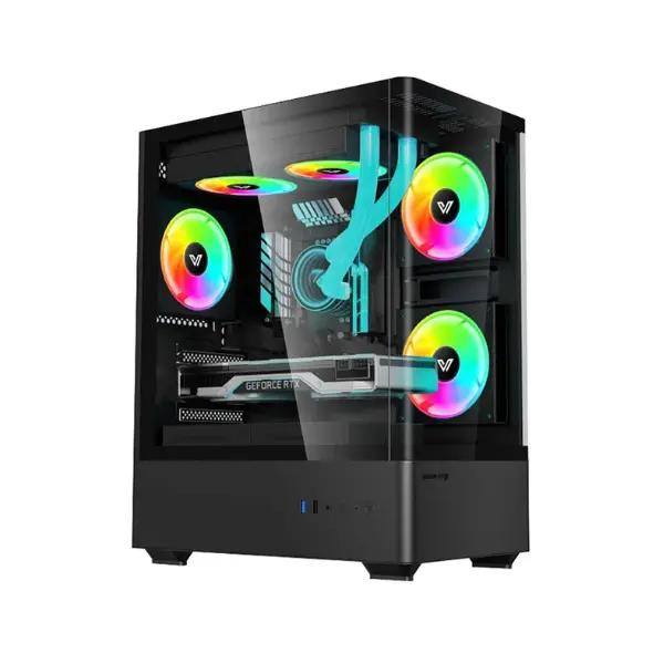 Value Top NUBIA 20F5 Mini Tower Micro ATX Gaming Casing With 5 ARGB Fan Value Top NUBIA 20F5 Mini Tower Micro ATX Gaming Casing With 5 ARGB Fan