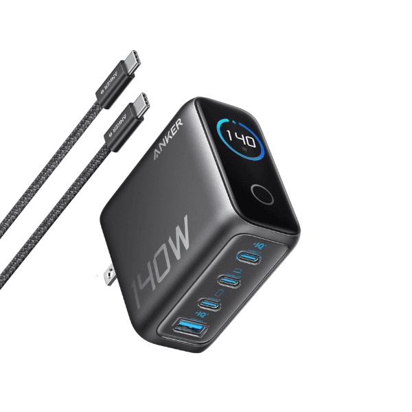 Anker 140W 4 Port PD 3.1 Fast Charger With USB-C Cable (B2697JZ1) Anker 140W 4 Port PD 3.1 Fast Charger With USB-C Cable (B2697JZ1)